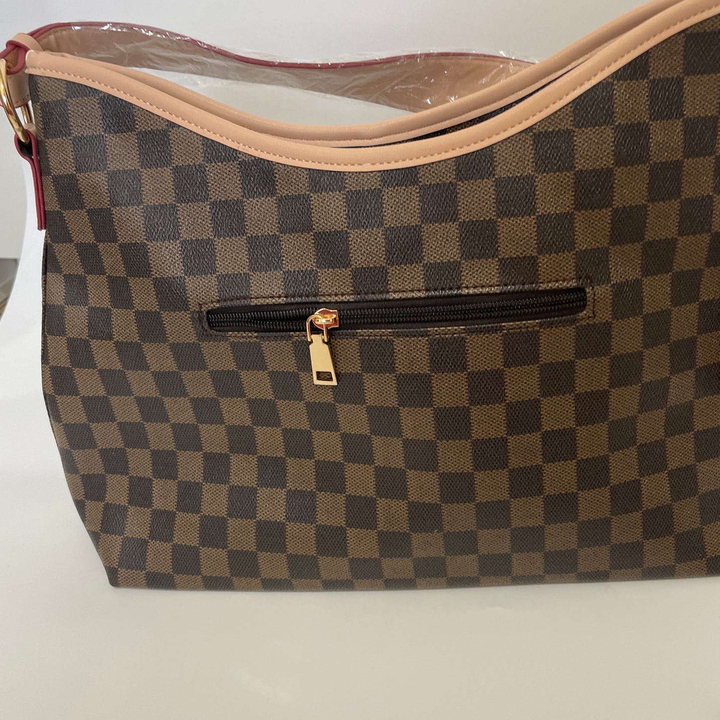 Louis Vuitton Canvas tote bag with pouch and long strap