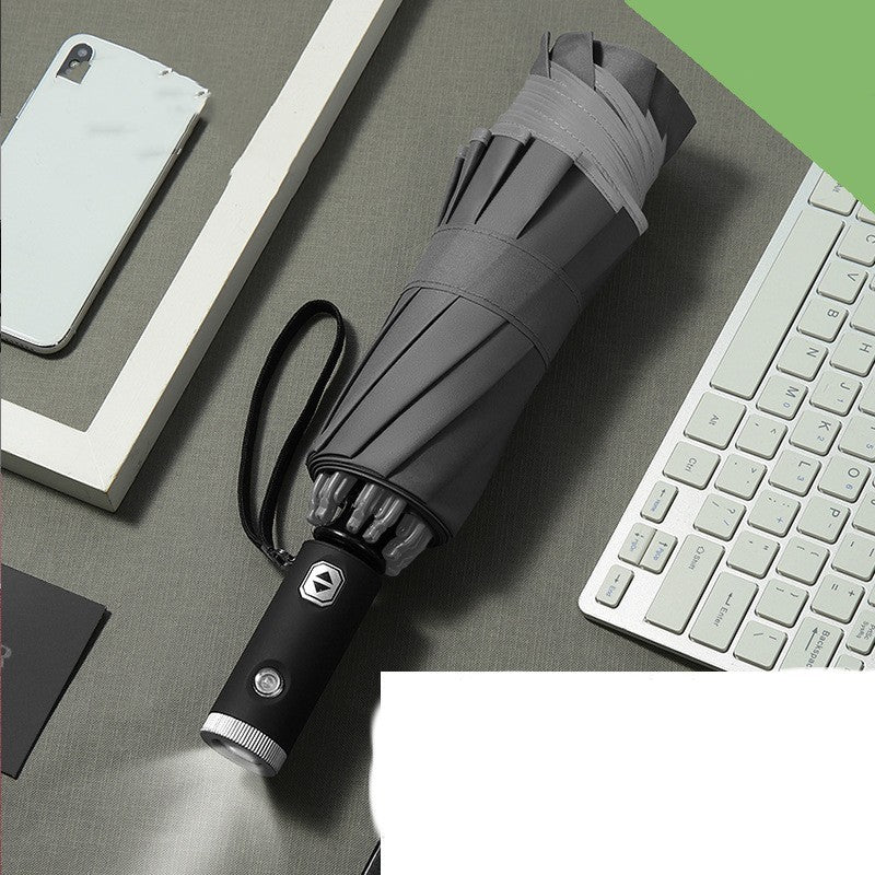 Full-automatic Car LED Light Reflective Strip Folding Umbrella