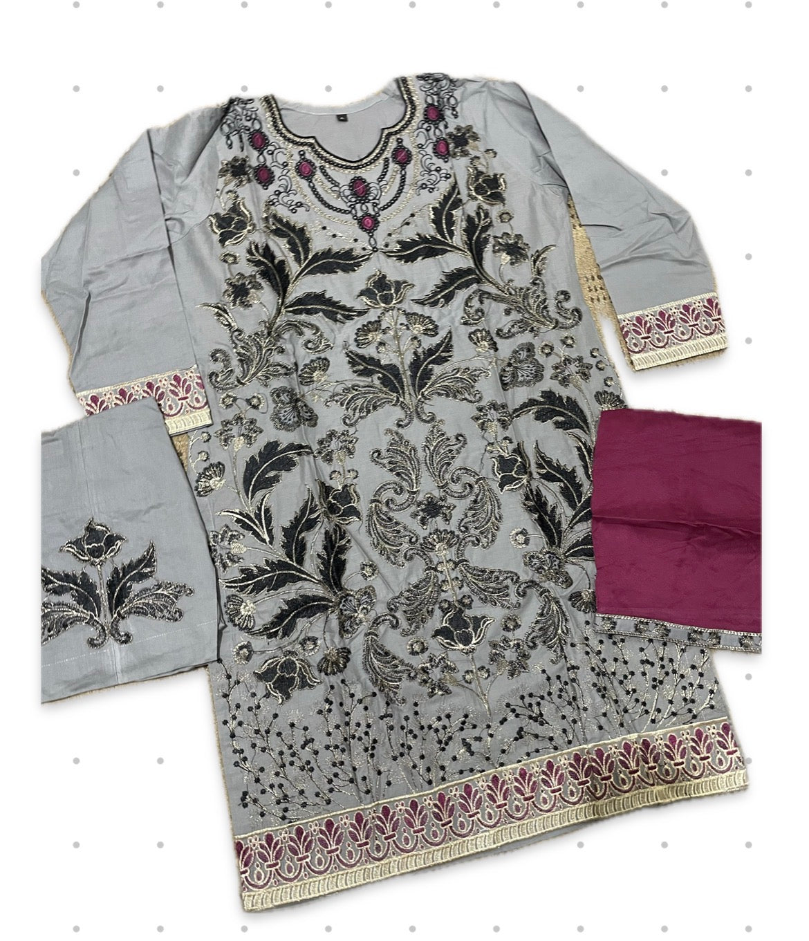 3 pcs chiffon suit shalwar kameez eid collection