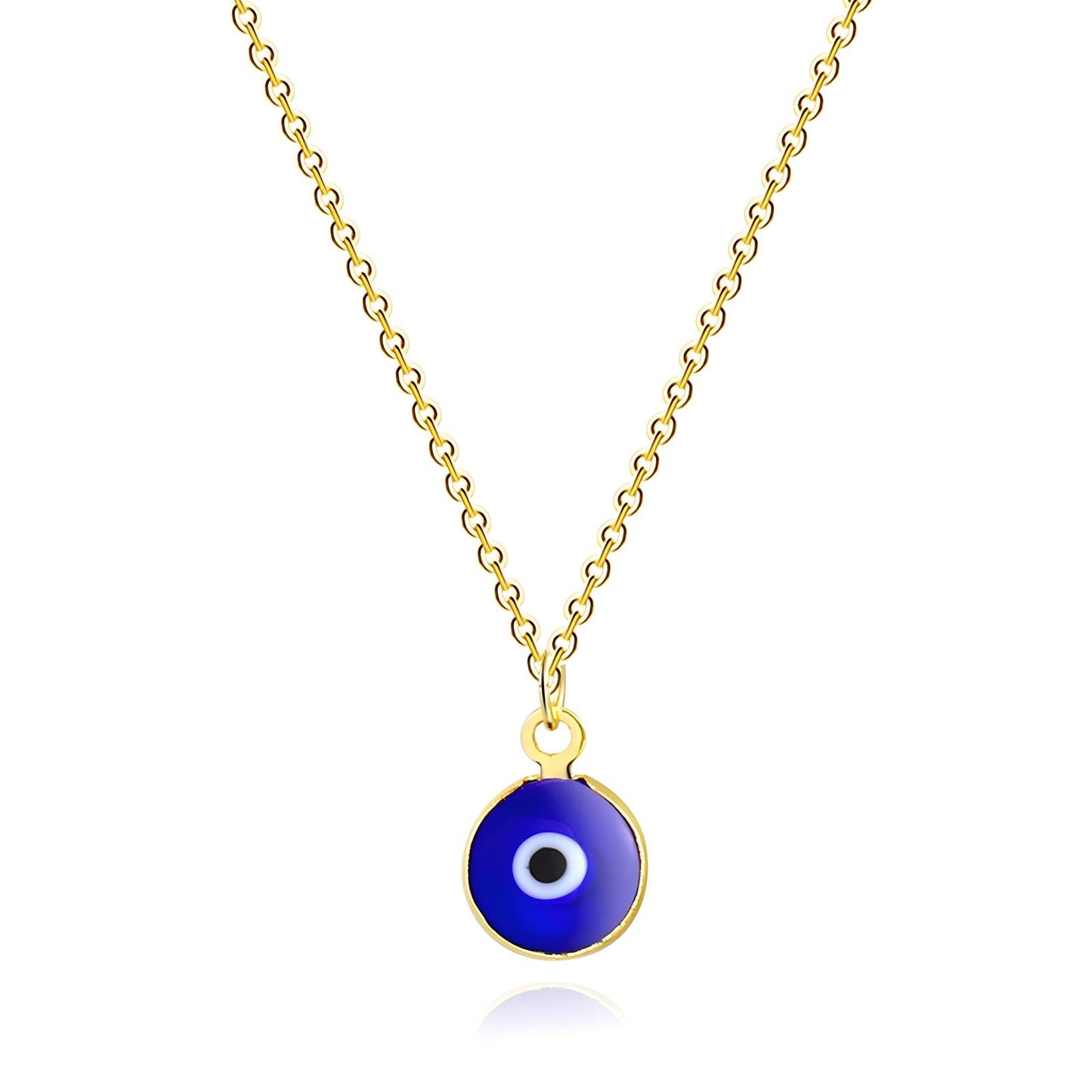 18K gold plated Stainless steel Evil Eye necklace, Intensity