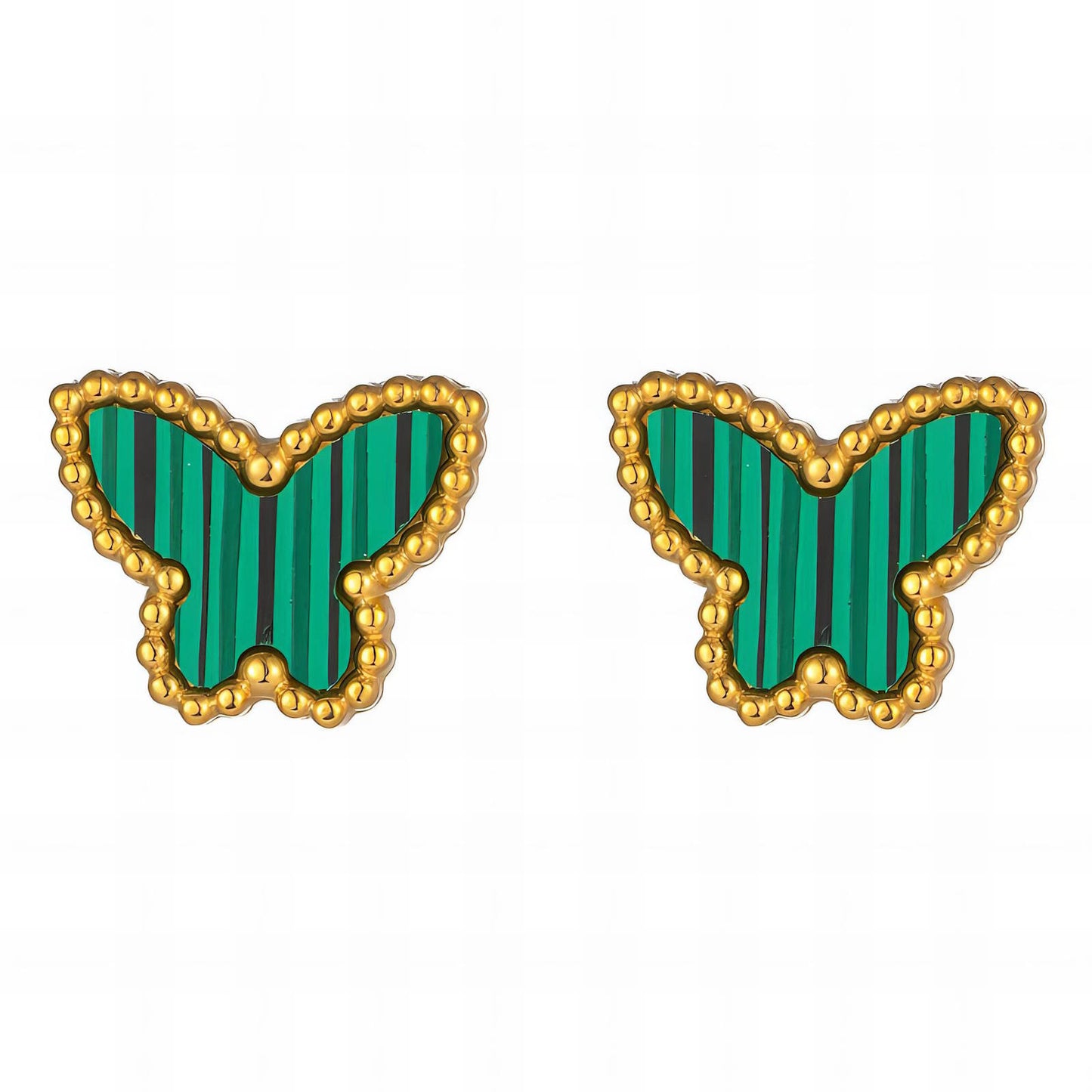 18K gold plated Stainless steel Butterflies earrings, Intensity
