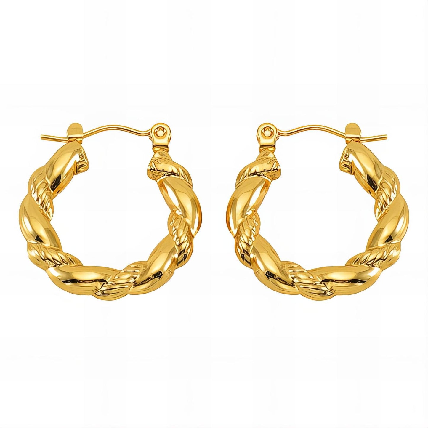 18K gold plated Stainless steel earrings, Intensity