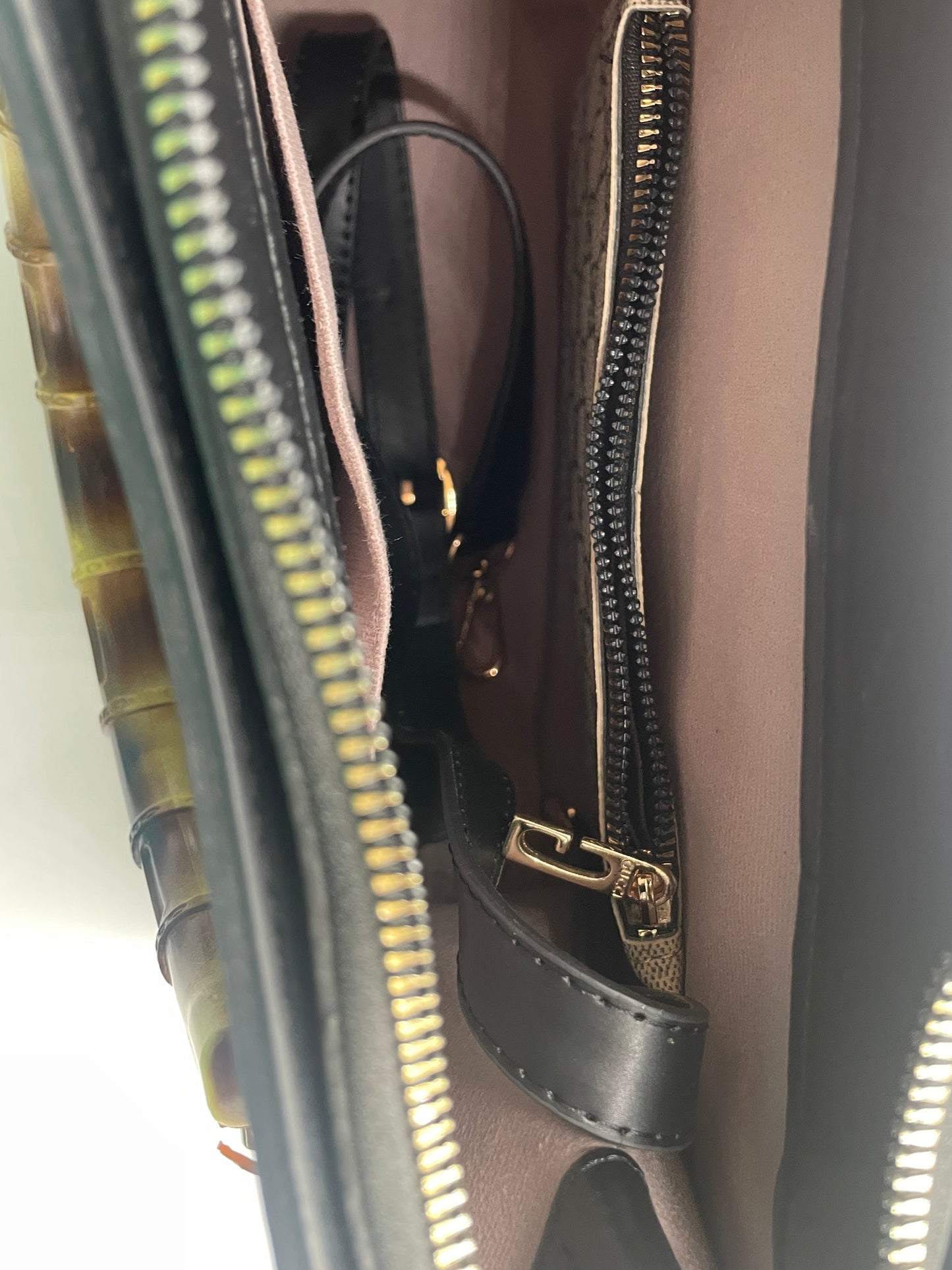 Gucci tote hand bag bamboo top handle