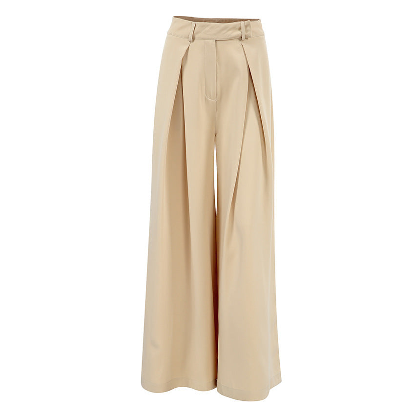 Solid Color High Waist Casual Pants