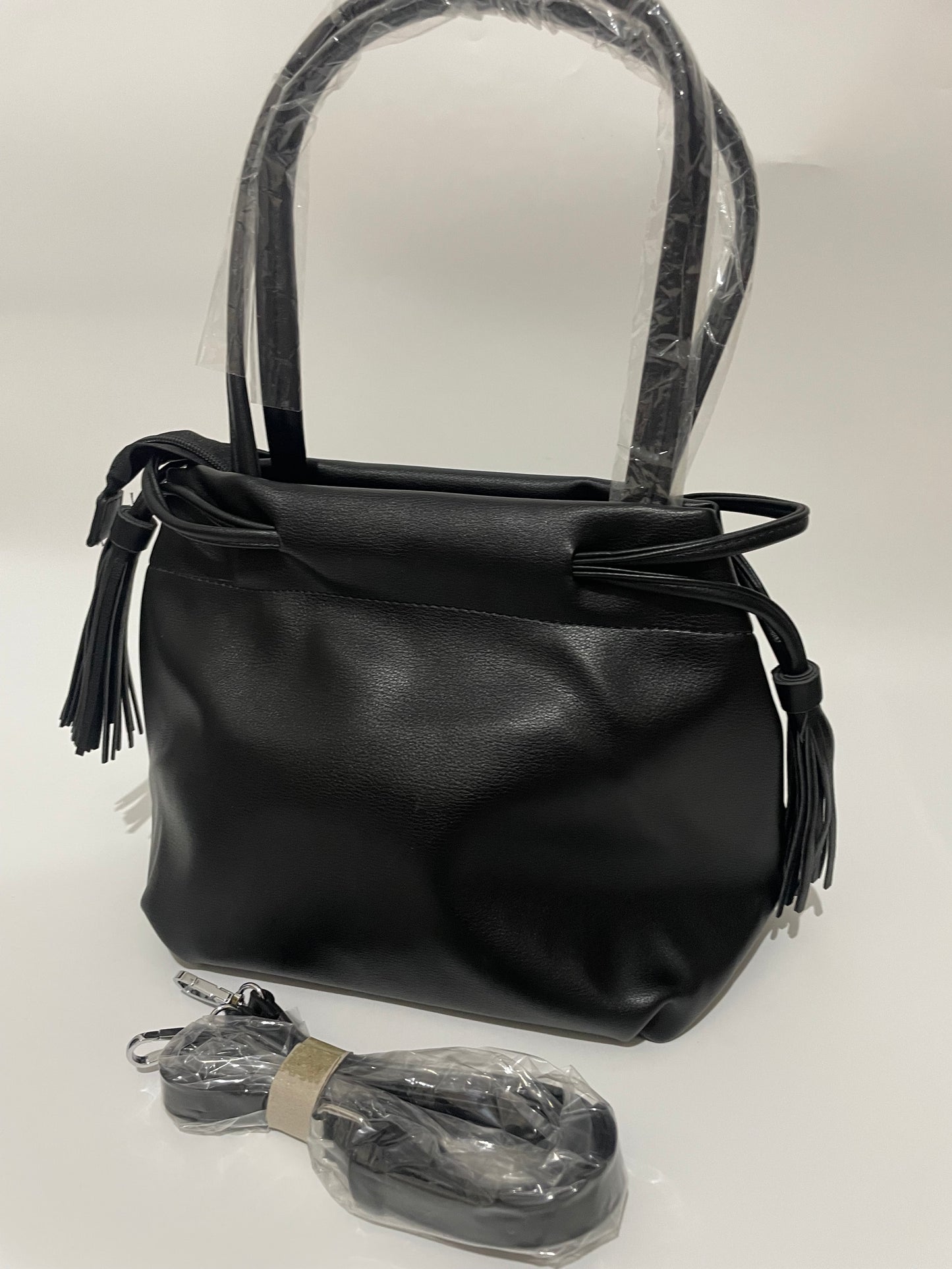 Black prada shoulder handbag with chain and long strap included
