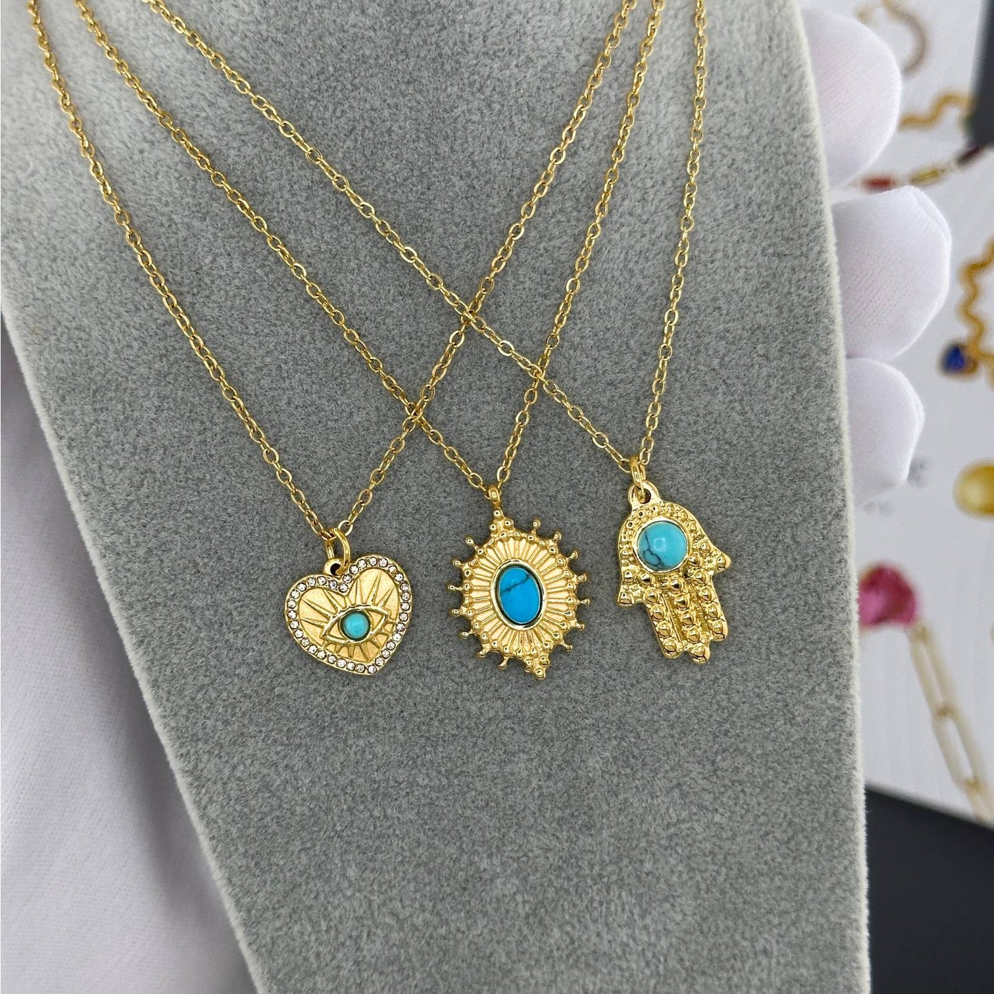 18K gold plated Stainless steel  Heart necklace, Intensity