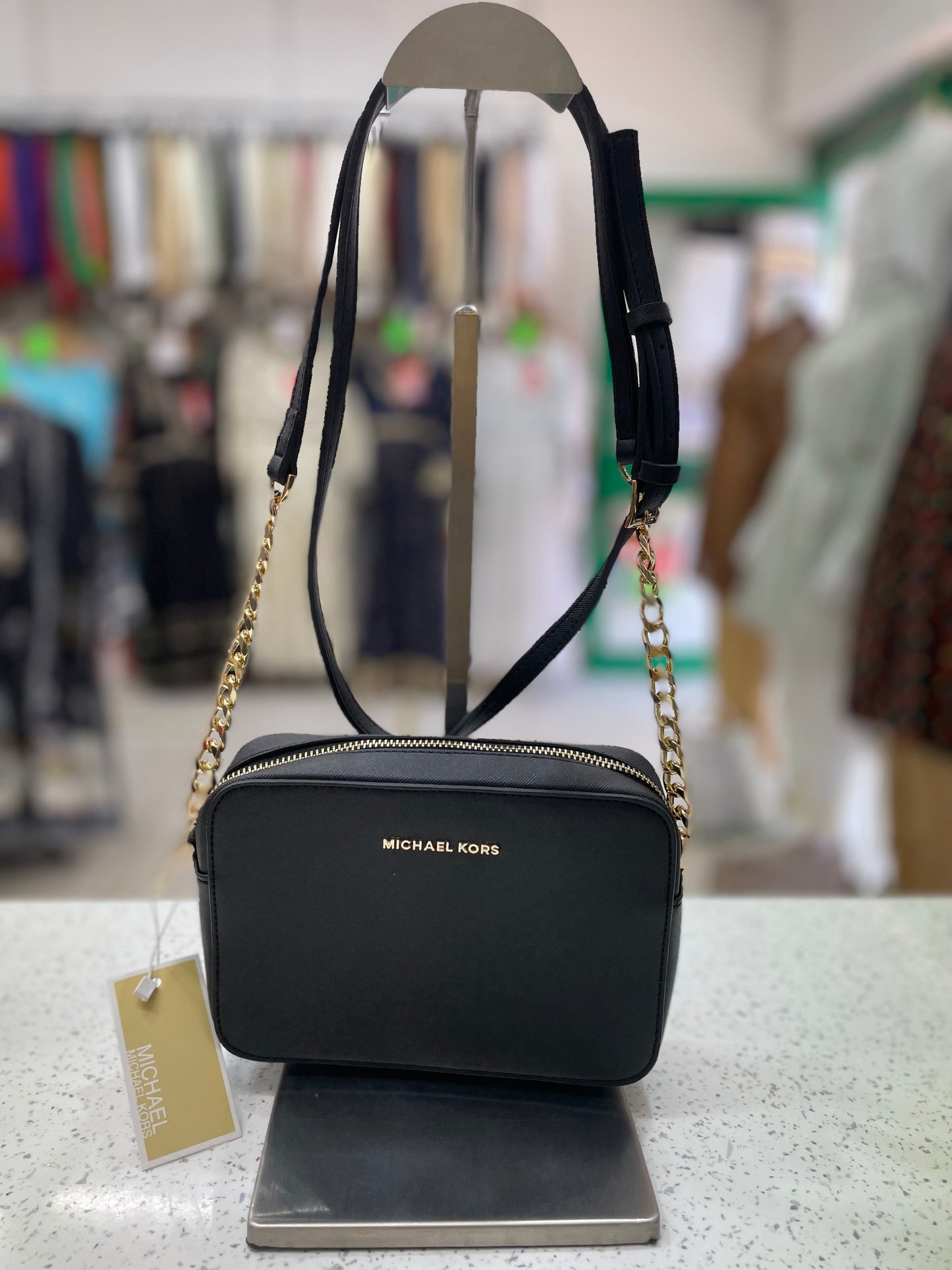 Michael Kors leather camera cross body bag