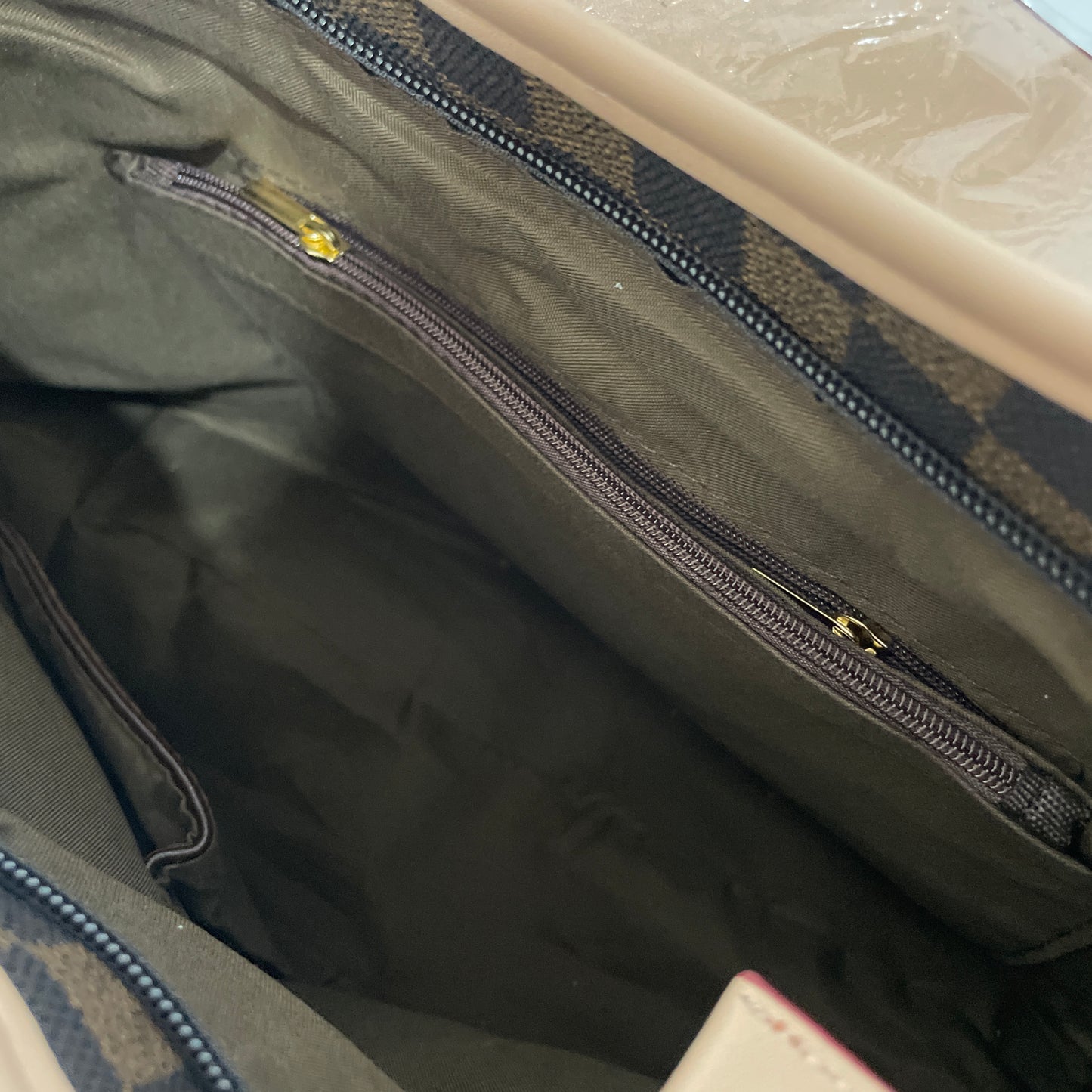 Louis Vuitton Canvas tote bag with pouch and long strap