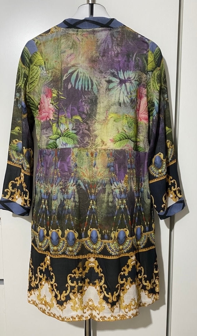 I-lace floral short khadar kurta frock style