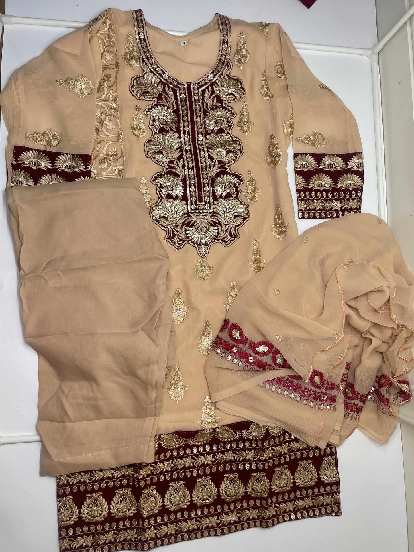 3 pcs chiffon suit formal wear