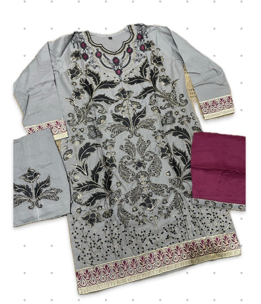 3 pcs chiffon suit shalwar kameez eid collection