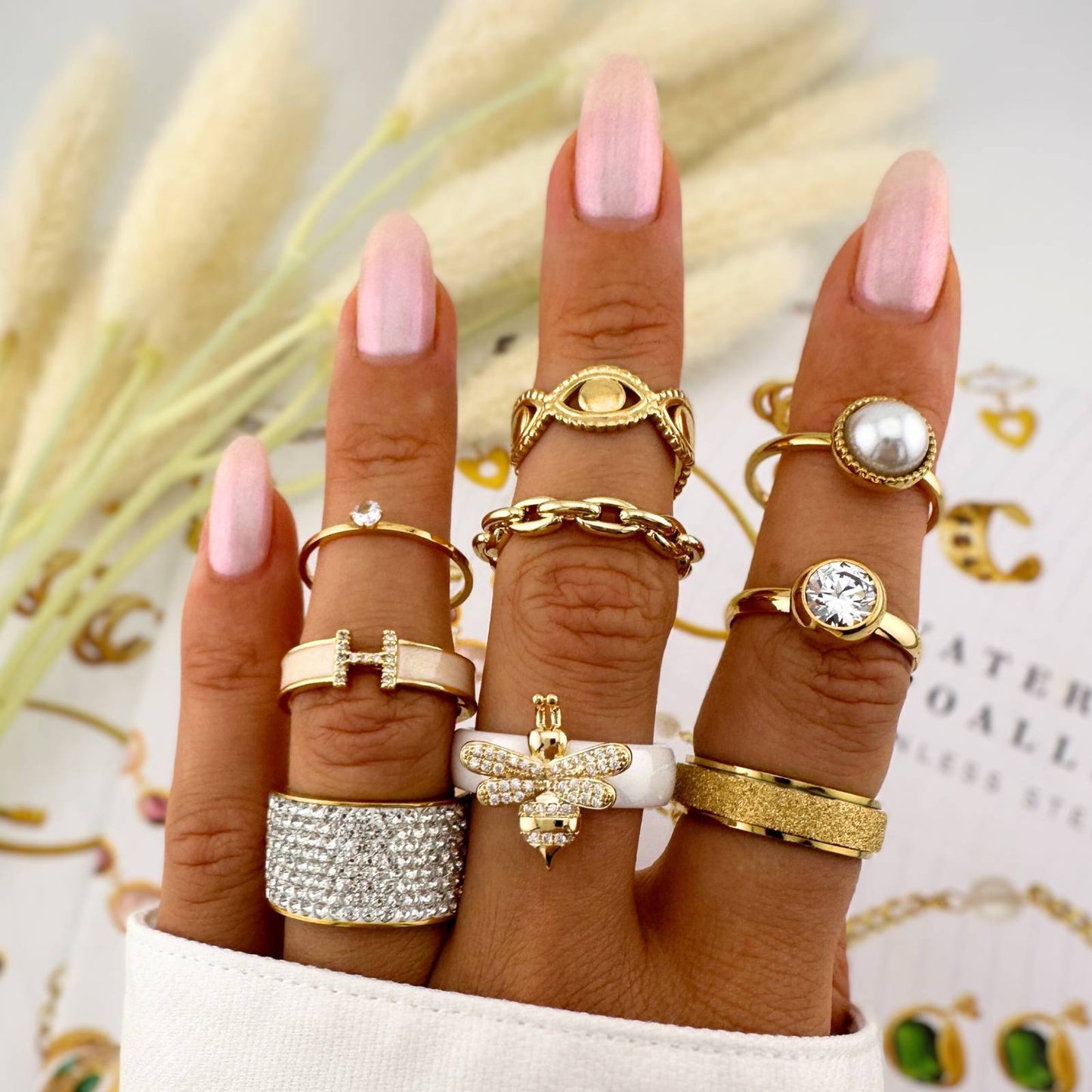 18K gold plated Brass finger ring, Intensity