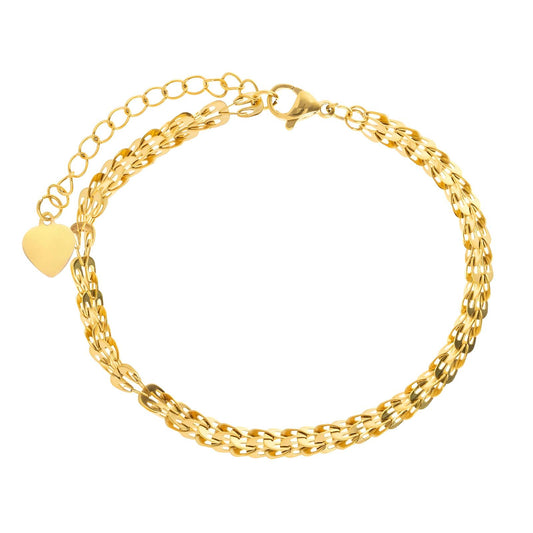 18K gold plated Stainless steel bracelet, Intensity