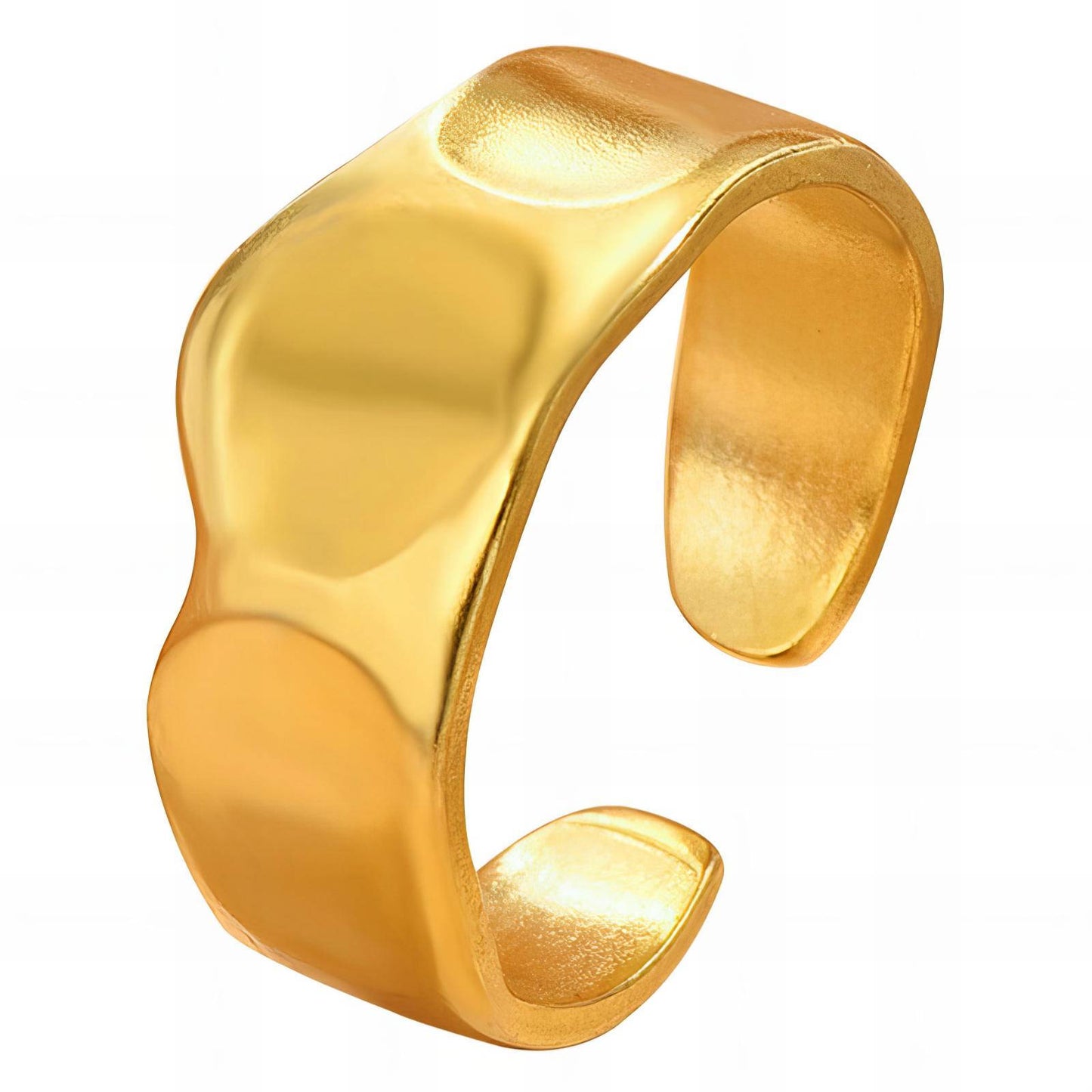 18K gold plated Stainless steel finger ring, Intensity