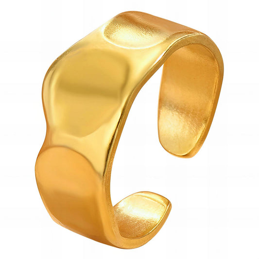18K gold plated Stainless steel finger ring, Intensity