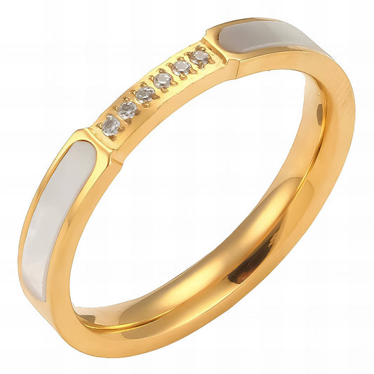 18K gold plated Stainless steel finger ring, Intensity