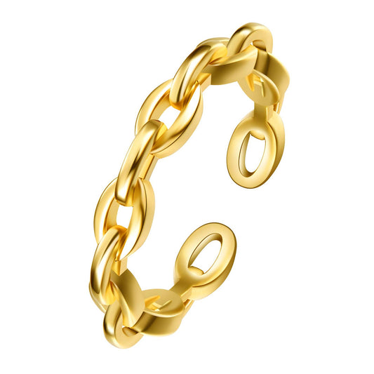 18K gold plated Brass finger ring, Intensity