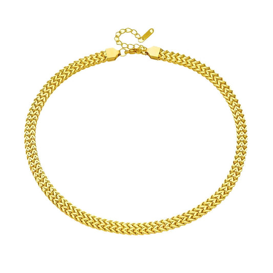 18K gold plated Stainless steel necklace, Intensity