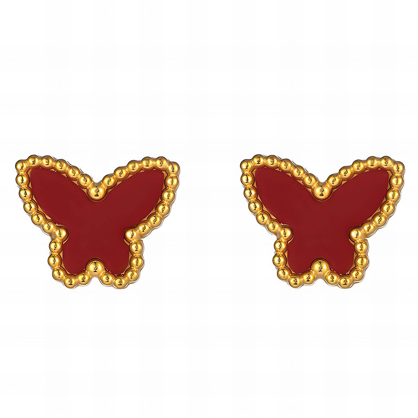 18K gold plated Stainless steel  Butterflies earrings, Intensity