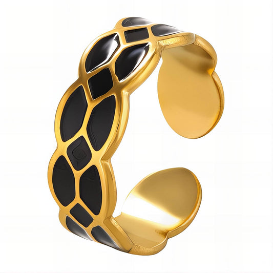 18K gold plated Stainless steel finger ring, Intensity
