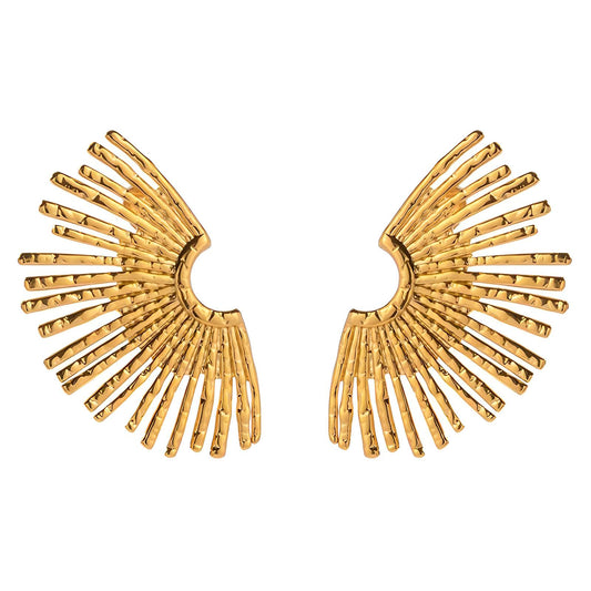 18K gold plated Stainless steel earrings, Intensity