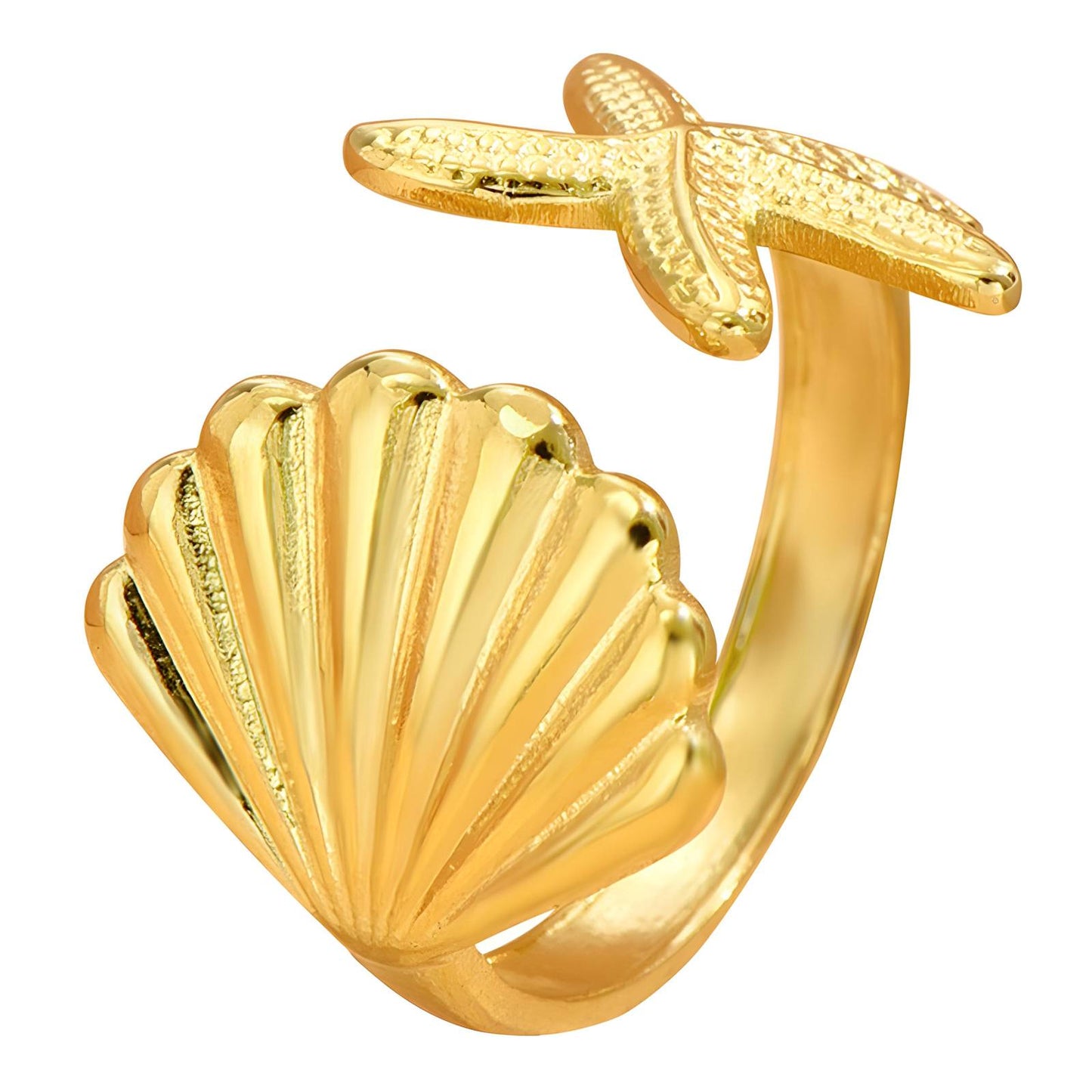 18K gold plated  Sea finger ring, Intensity