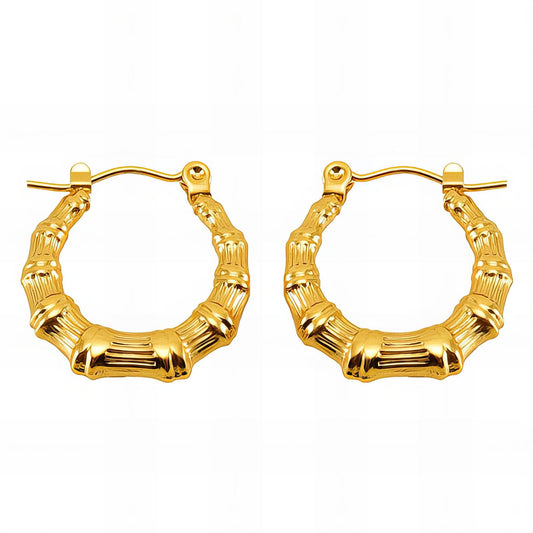 18K gold plated Stainless steel earrings, Intensity