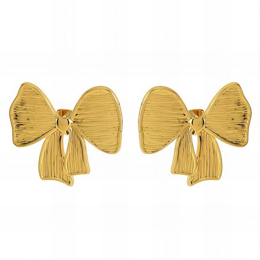 18K gold plated Stainless steel earrings, Intensity