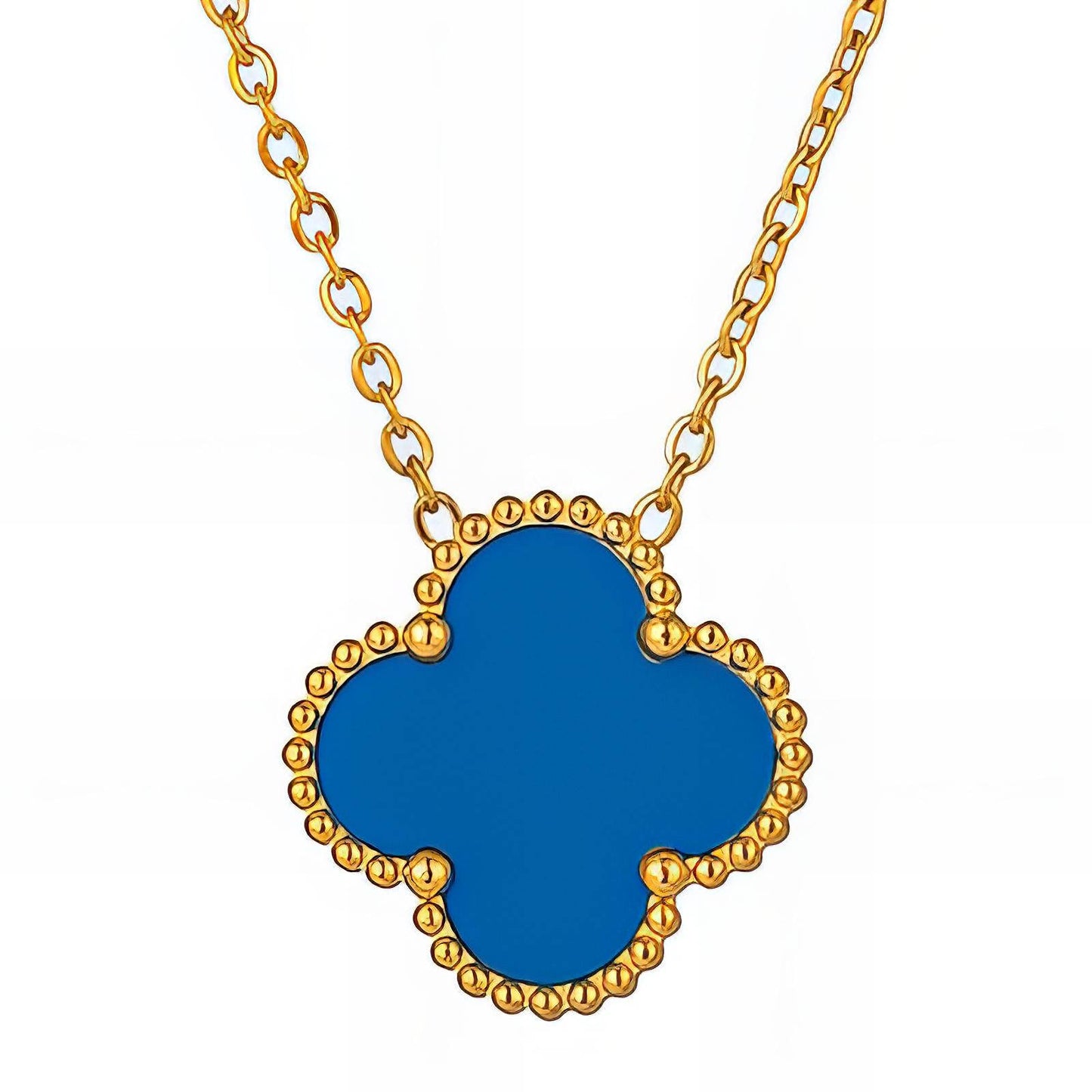 18K gold plated Stainless steel  Four-leaf clover necklace, Intensity