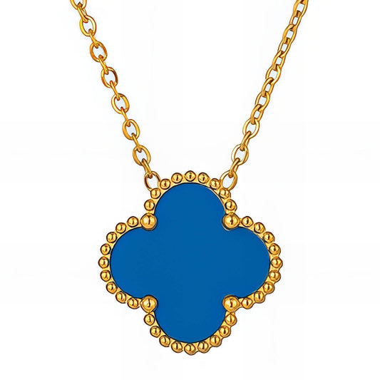 18K gold plated Stainless steel  Four-leaf clover necklace, Intensity