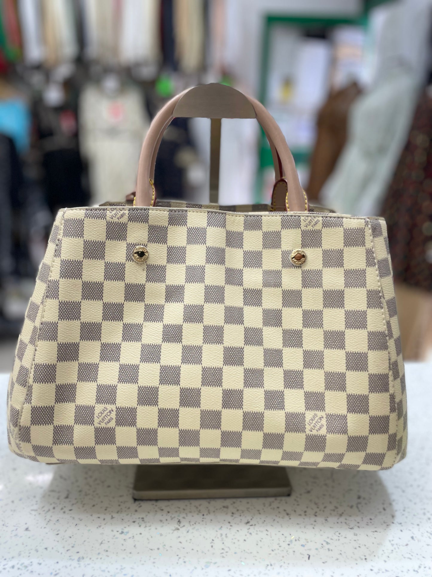 Louis Vuitton beige & cream tote bag -handbag