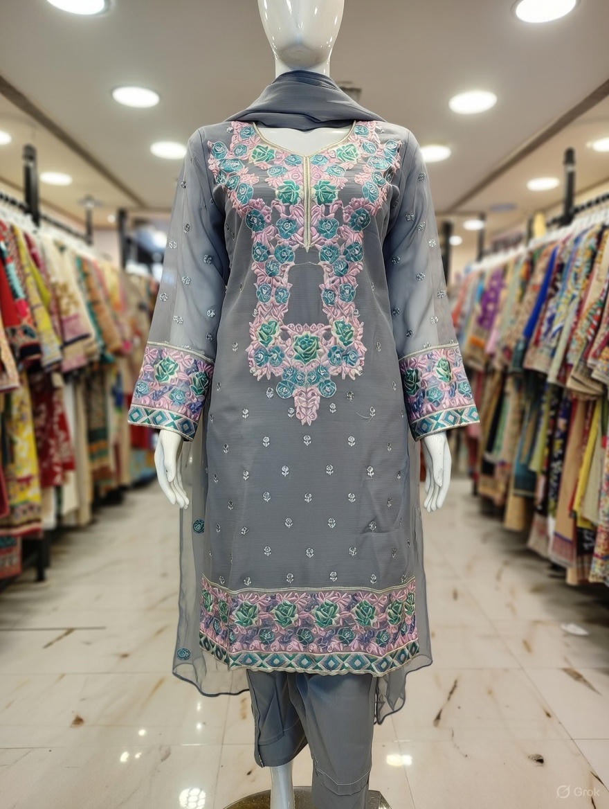 3 pcs chiffon suit formal wear