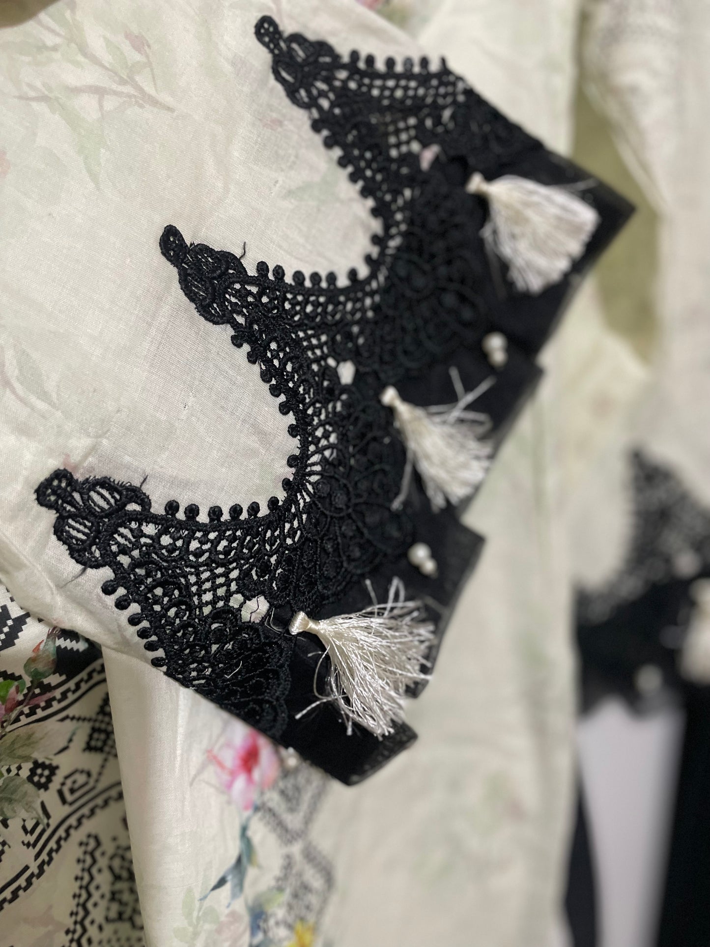 Gul Ahmed off white lawn Digital printed Shurt kurta with flared sleeves