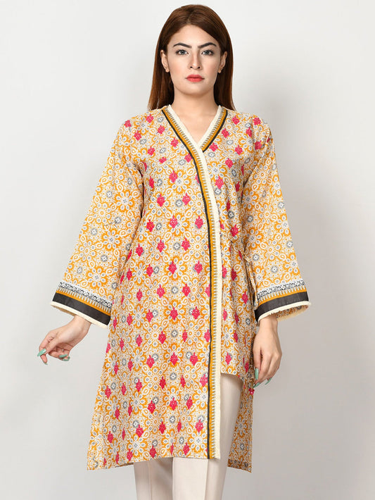Limelight yellow lawn sequins shirt kurta dress